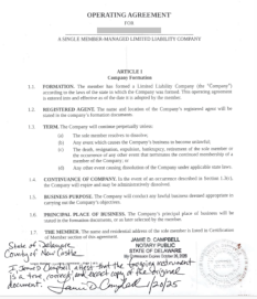 attested copies for delaware corporation